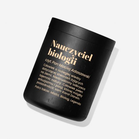�wieca z grawerem DEFINICJA prezent dla nauczyciela biologii