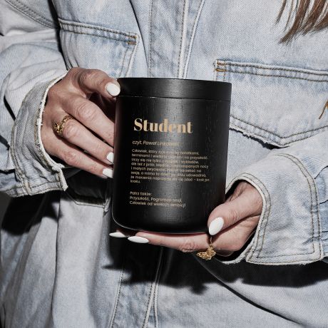�wieca z grawerem DEFINICJA prezent dla studenta upominek dla studenta prezent na studia