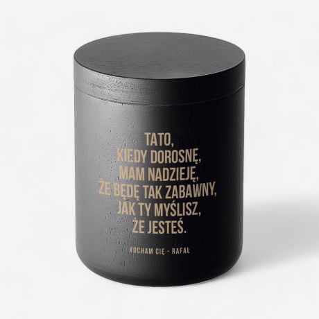 wieca z grawerem ZABAWNY PREZENT DLA TATY prezent na dzie taty prezent na dzie ojca personalizowana wieca