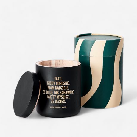 wieca z grawerem ZABAWNY PREZENT DLA TATY prezent na dzie taty prezent na dzie ojca personalizowana wieca