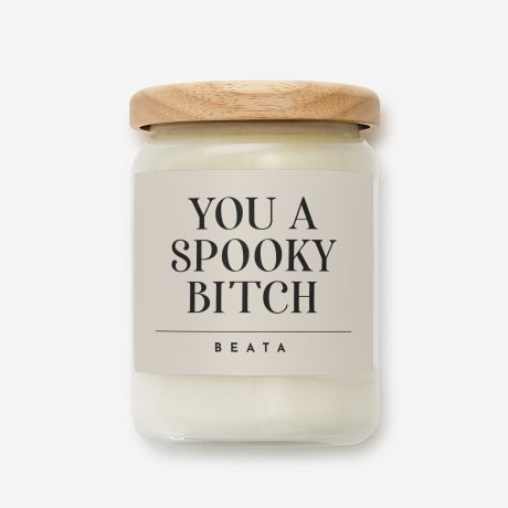 wieca z imieniem SPOOKY mieszny prezent dla przyjaciki