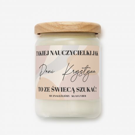wieca zapachowa dla nauczyciela ZE WIEC SZUKA prezent dla nauczyciela prezent na Dzie Nauczyciela