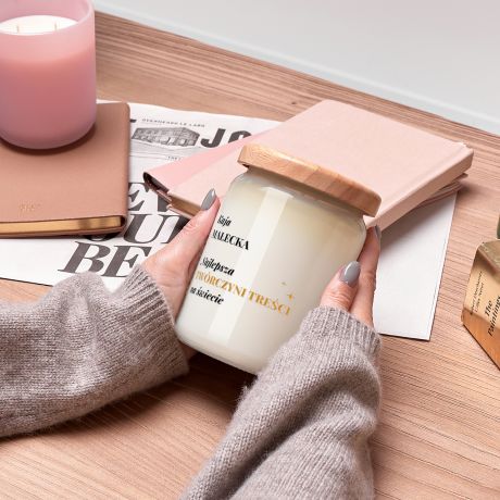�wieca zapachowa TW�RCZYNI TRE�CI prezent dla influencerki �wieca personalizowana �wieczka na prezent