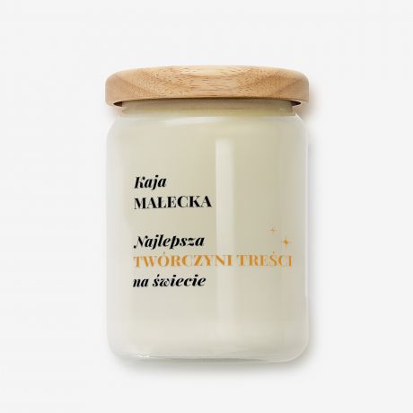 �wieca zapachowa TW�RCZYNI TRE�CI prezent dla influencerki �wieca personalizowana �wieczka na prezent
