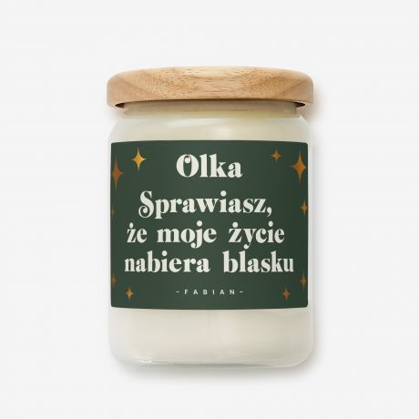 wieca ze zoceniem dla dziewczyny YCIE NABIERA BLASKU