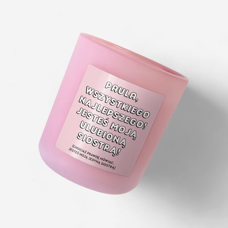 Personalizowana wieczka dla siostry ULUBIONA SIOSTRA prezent dla siostry wieczka personalizowana