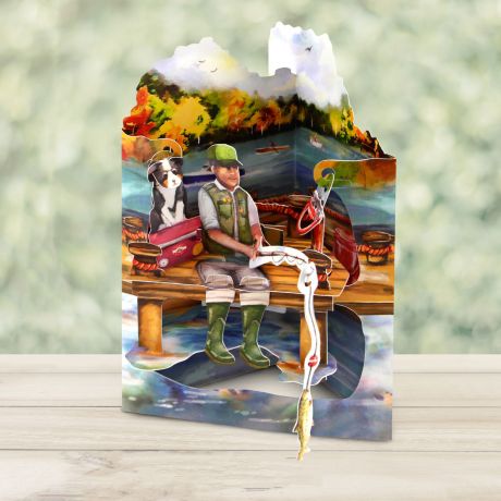 Urodzinowa KARTKA DLA W�DKARZA - kartka 3D