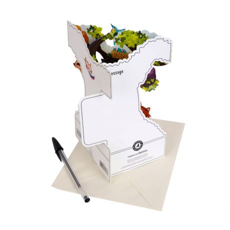 Oryginalna kartka 3d Forest Animals