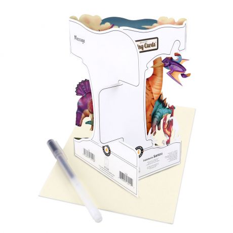 Kartka urodzinowa DINOZAURY otwierana kartka 3D