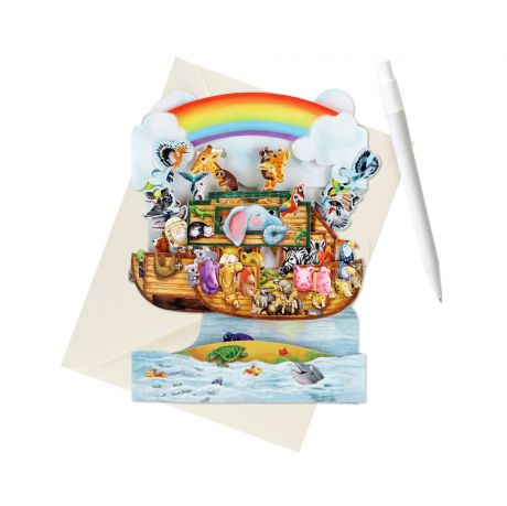Kartka 3D na chrzciny ARKA NOEGO