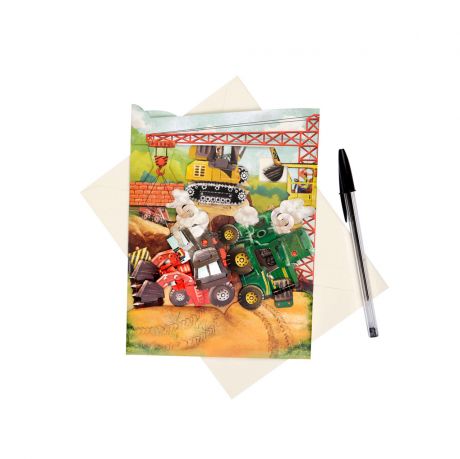 Kartka urodzinowa dla ch�opca 3D BUDOWA