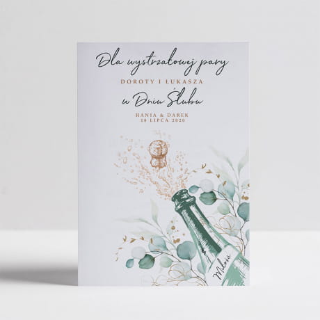 Szampan MOET z kartk PREZENT DLA MODEJ PARY NA LUB