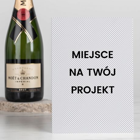 Dobry szampan na prezent z kartką TWÓJ PROJEKT