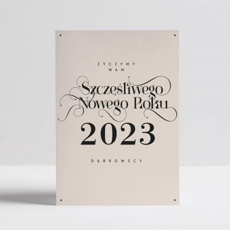 Szampan na prezent + KARTKA NOWOROCZNA Z YCZENIAMI