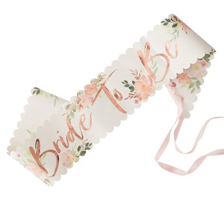 Szarfa dla panny modej FLORAL Bride to be