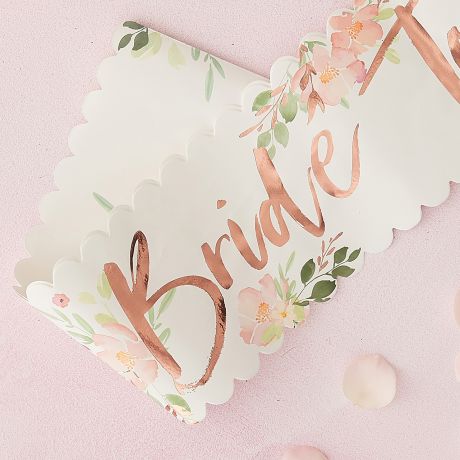 Szarfa dla panny modej FLORAL Bride to be