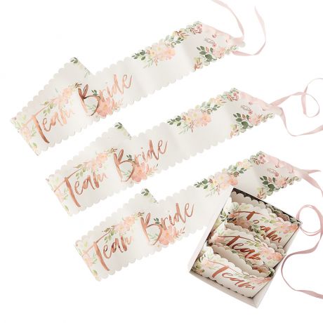 Szarfy na wieczr panieski FLORAL (6szt.)