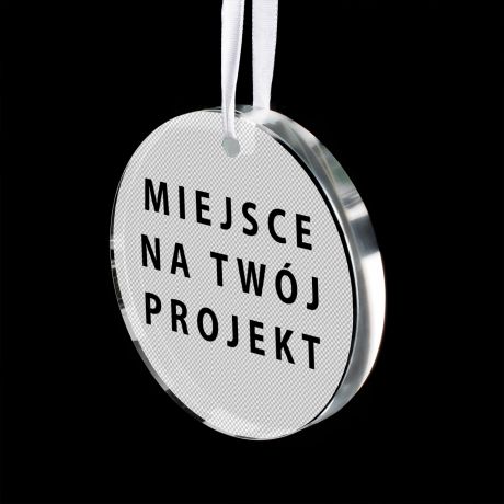 Szklana zawieszka personalizowana TWJ PROJEKT 