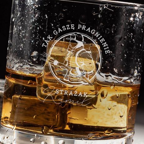 Szklaneczka do whisky z grawerem POMYS� NA PREZENT DLA STRA�AKA