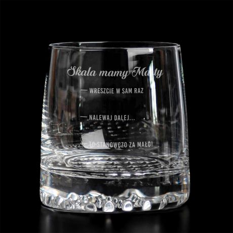 Szklanka dla mamy z grawerem SKALA prezent dla mamy szklanka dla mamy dzie� matki szklanka do whisky