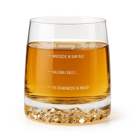 Szklanka dla mamy z grawerem SKALA prezent dla mamy szklanka dla mamy dzie� matki szklanka do whisky