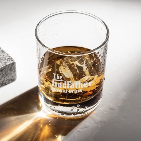 Szklanka do drinkw z grawerem THE GODFATHER prezent dla ojca chrzestnego