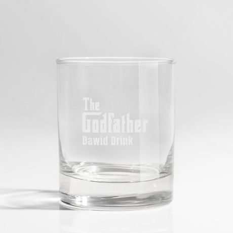 Szklanka do drinkw z grawerem THE GODFATHER prezent dla ojca chrzestnego