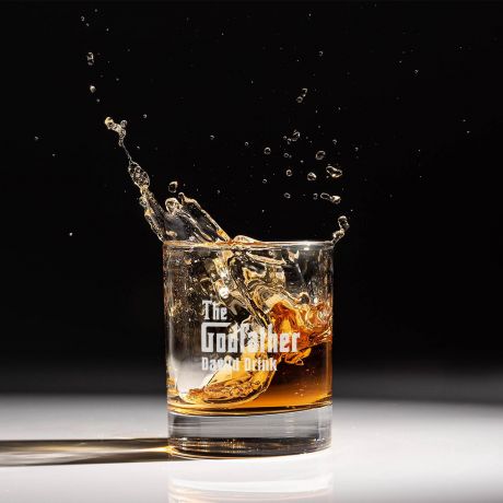 Szklanka do drink�w z grawerem THE GODFATHER prezent dla ojca chrzestnego