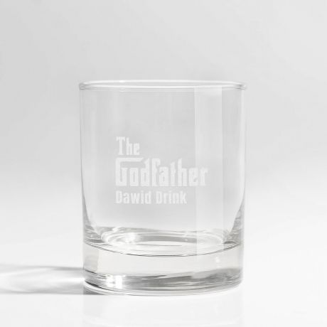 Szklanka do drink�w z grawerem THE GODFATHER prezent dla ojca chrzestnego