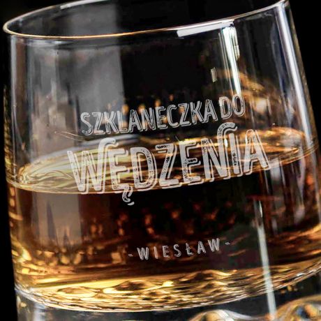 Grawerowana szklanka do whiskey PREZENT DLA WDZARZA