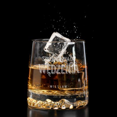 Grawerowana szklanka do whiskey PREZENT DLA WDZARZA