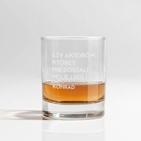 Szklanka do whiskey z grawerem PREZENT DLA AKTORA