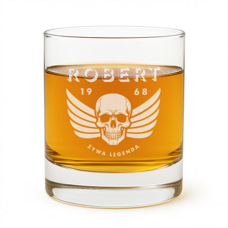 Personalizowana szklanka do whisky PREZENT NA 50 URODZINY elegancki prezent na 50 urodziny prezent dla mczyzny