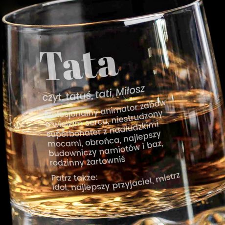 Szklanka do whisky z grawerem dla taty DEFINICJA TATY