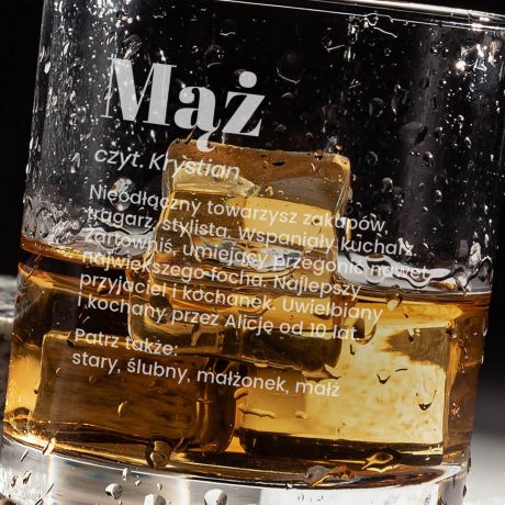 Szklanka do whisky DEFINICJA oryginalny prezent dla ma