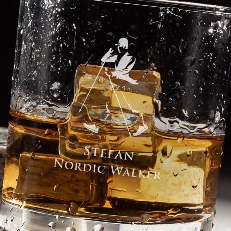 Szklanka do whisky dla miłośnika NORDIC WALKING