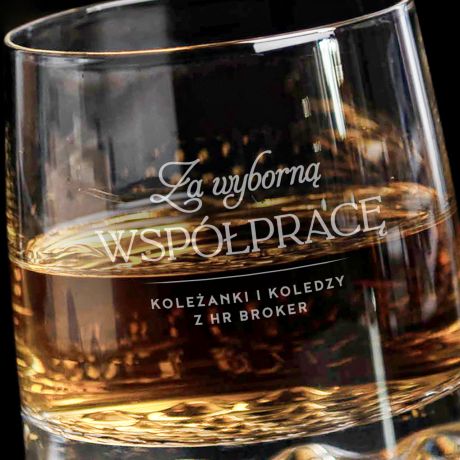 Szklanka do whisky ELEGANCKI PREZENT NA ODEJCIE Z PRACY