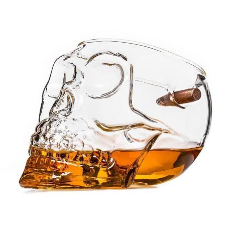 Szklanka do whisky z nabojem CZASZKA