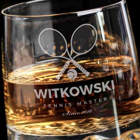 Szklanka do whiskey dla tenisisty TENNIS MASTER