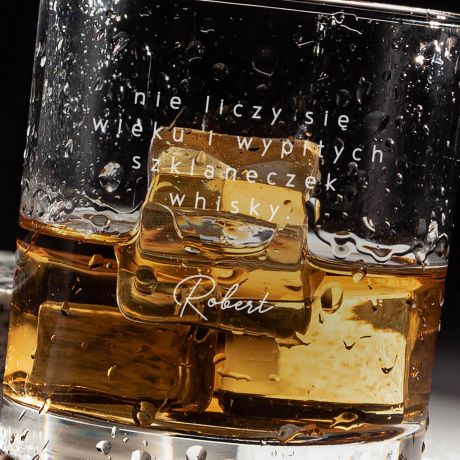 Grawerowana szklaneczka do whisky URODZINOWY PREZENT DLA MʯCZYZNY