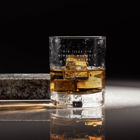 Grawerowana szklaneczka do whisky URODZINOWY PREZENT DLA MʯCZYZNY