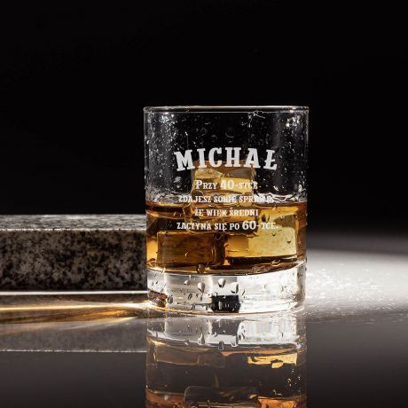 Szklanka do whisky na 40 urodziny WIEK REDNI