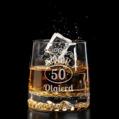 Stylowa szklanka do whisky PREZENT NA 50 URODZINY DLA FACETA