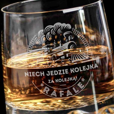 Oryginalna szklanka do whisky DLA KOLEJARZA