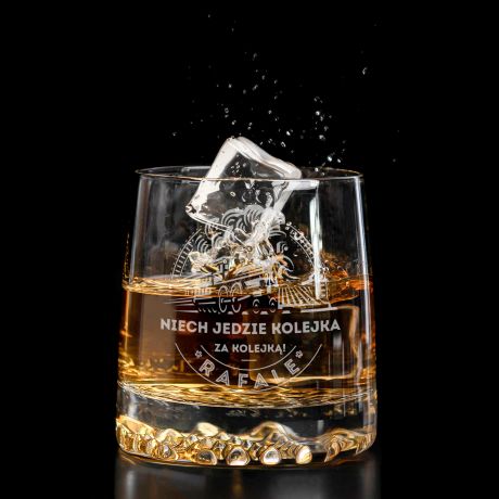 Oryginalna szklanka do whisky DLA KOLEJARZA