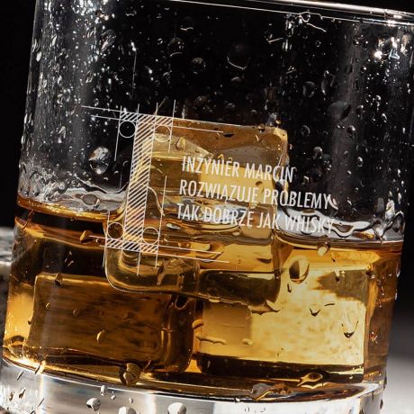 Szklanka do whisky PREZENT DLA IN�YNIERA