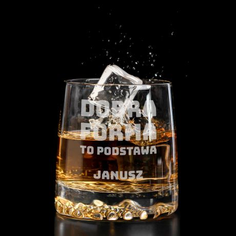 Szklanka grawerowana do whisky PREZENT DLA ODLEWNIKA