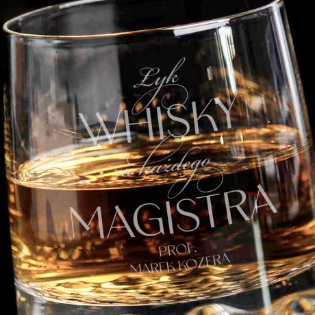 Szklanka do whisky dla promotora ŁYK ZA MAGISTRA