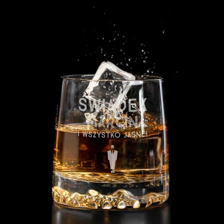 Personalizowana szklanka do whisky PREZENT DLA WIADKA