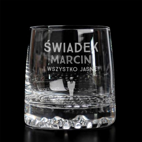 Personalizowana szklanka do whisky PREZENT DLA WIADKA